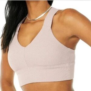 Alo Yoga Emulate Dusty Pink Sports Bra